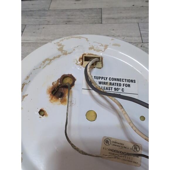 Vtg. Square Braided Rope Mid Century Clear Glass Made In Italy Light Fixture MCM - Picture 9 of 9